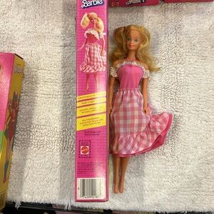 Vintage Mattel My First Barbie in Pink and White Dress preowned Box original